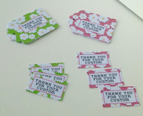 Message Tags and Mini Note,Thank You For Your Custom 30pk