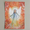Angel painting with FREE Angel card Spirit reading ( ref F 518 PN.K1)