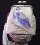 Snowy Owl Flower Power Coin Purse 