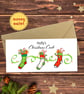 Christmas Stockings Money Wallet Card - personalised cash gift, money envelope