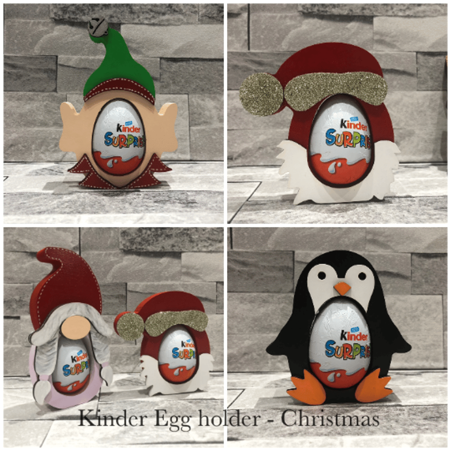 Personalised Christmas Kinder egg Holder - Kinder egg gift - Christmas ornaments