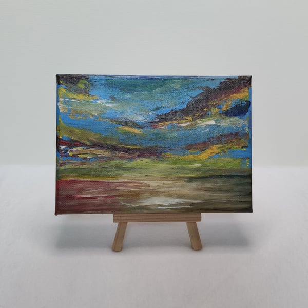 Happiness, Mini Bright Seascape with Dislay Easel