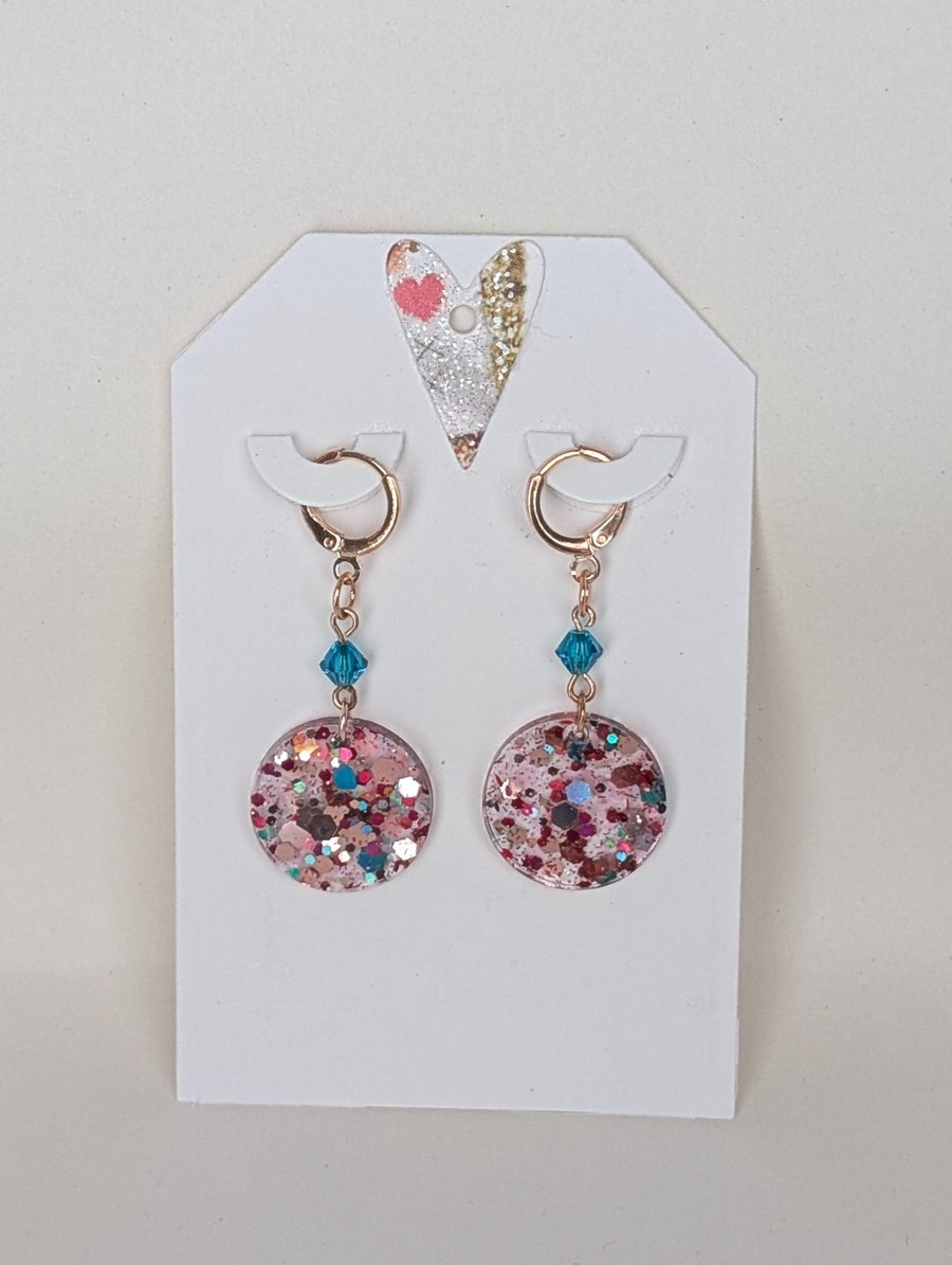 Small Round Resin Earrings