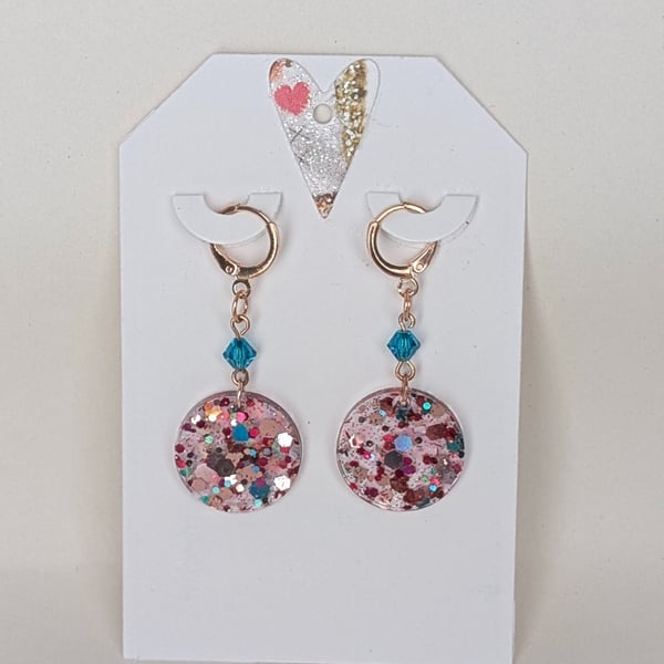 Small Round Resin Earrings