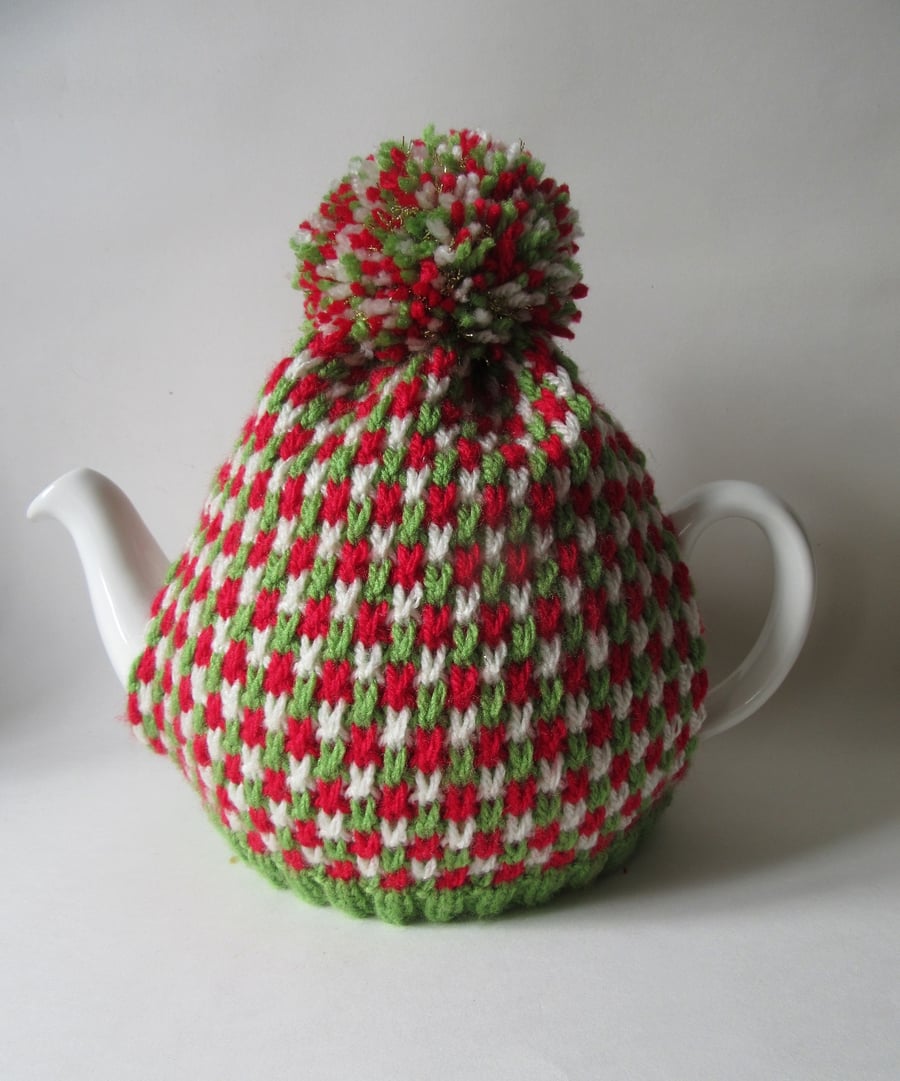 Christmas glitter tweed Tea cosie Tea cosy