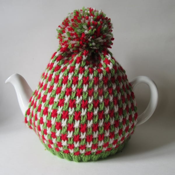 Christmas glitter tweed Tea cosie Tea cosy