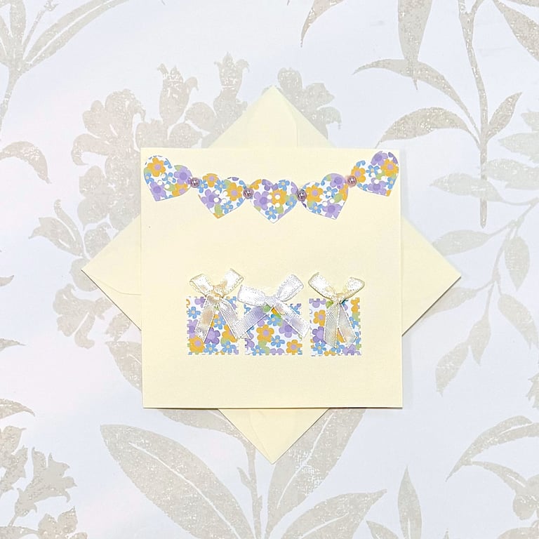 Birthday card bunting gift presents