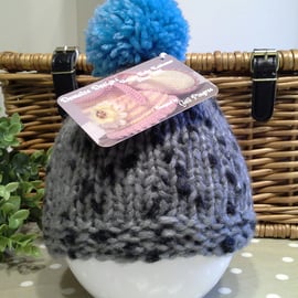 Chunky Pompom  Hat  0-6 months size