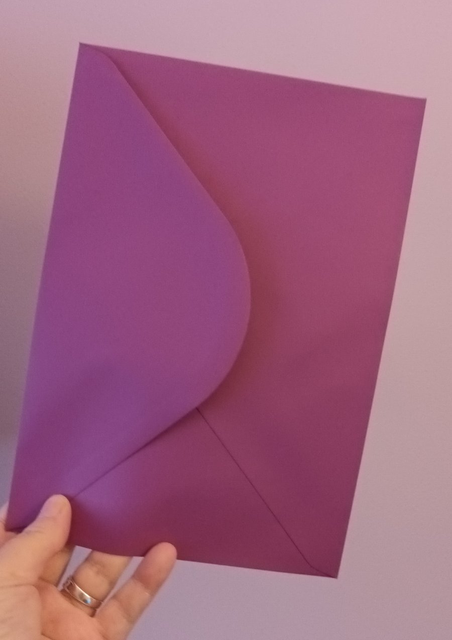 C5 A5 Purple Envelopes For Cardmaking, Wedding. 120gsm Pack Of 6