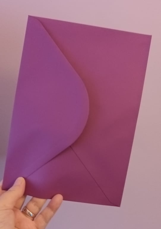 C5 A5 Purple Envelopes For Cardmaking, Wedding. 120gsm Pack Of 6