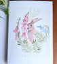 Hare and foxgloves card - Image 1