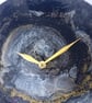 "Obsidian Whispers" Hand-Painted Fluid Art Wall Clock, Silent Home Decor - Image 2