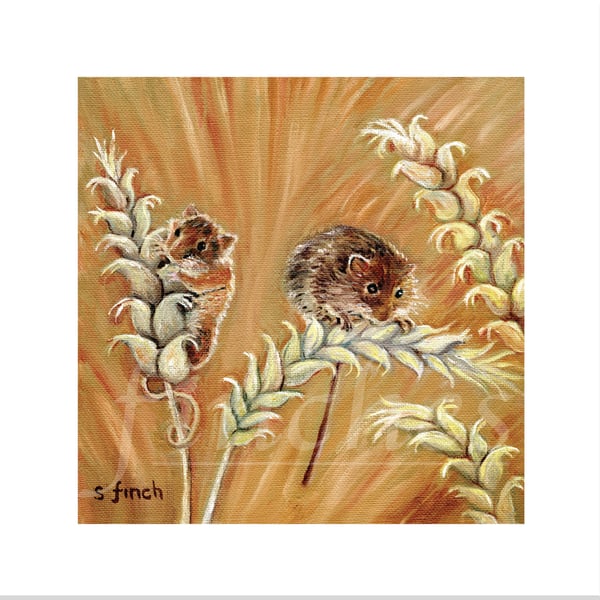 Spirit of Field Mouse - Blank Greeting Card with nature spirit totem message