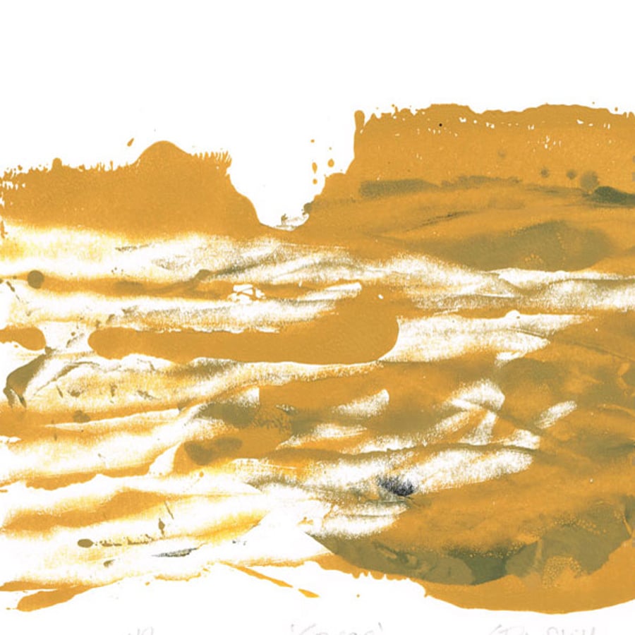 Abstract Art - Gorge - Original OOAK Monoprint