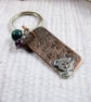 Keyring, Copper and Sterling Silver Cuddly Bear Bag Charm - Image 5
