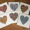 6 x Floral Heart Collection OFFER Greeting card