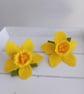 Felt Daffodil Brooch: Handmade Welsh St David's Day Pin