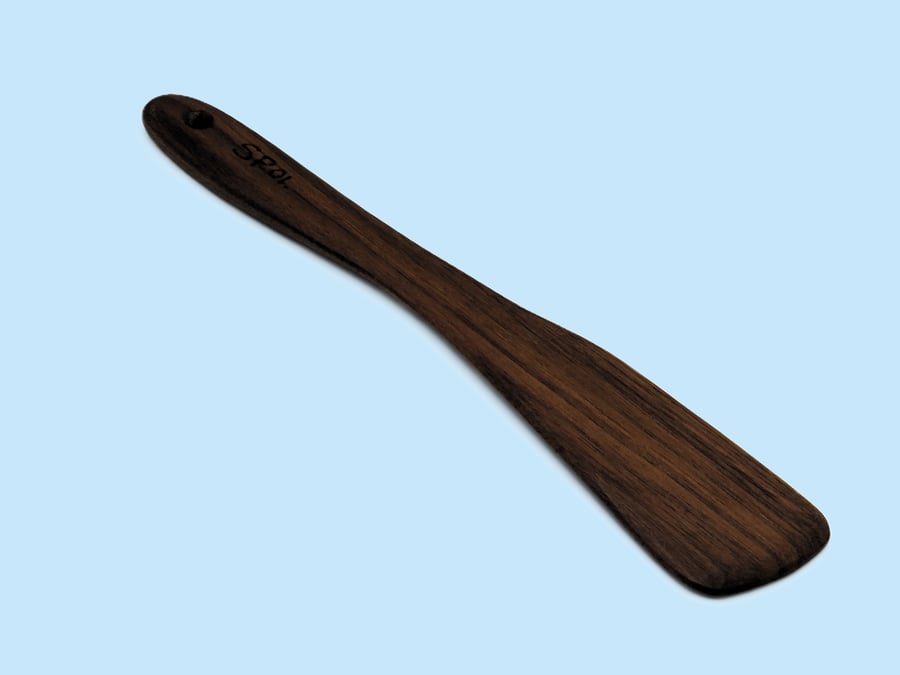 Handcrafted kitchen spatula in Black Walnut. SKU-SP02