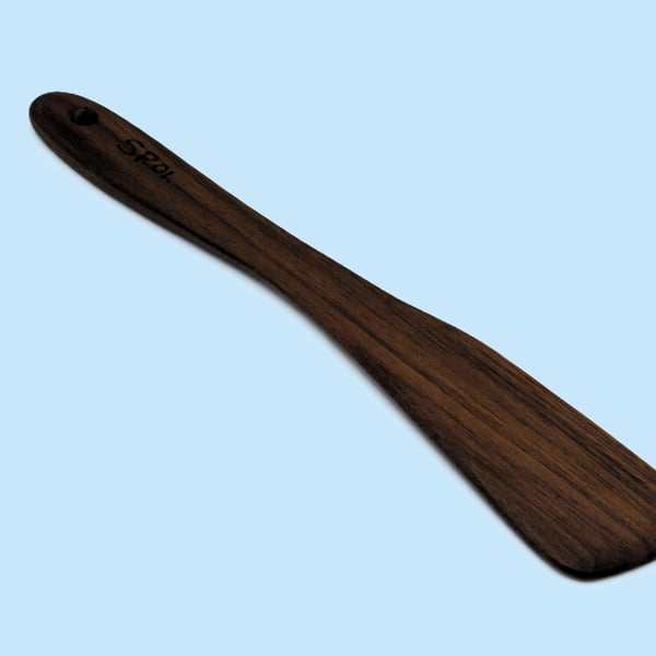 Handcrafted kitchen spatula in Black Walnut. SKU-SP02