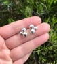 Silver Pebble Earrings - Recycled Silver Stud Earrings - Artisan Jewellery
