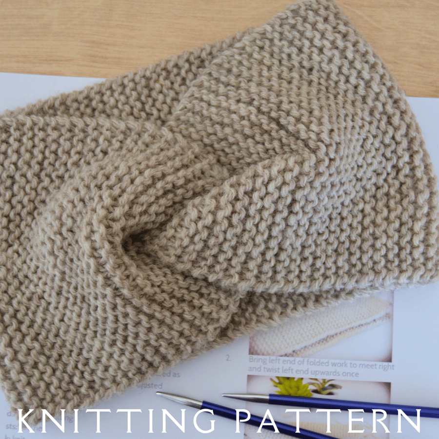 Headband Knitting Pattern The Lottie Headband PDF PATTERN ONLY