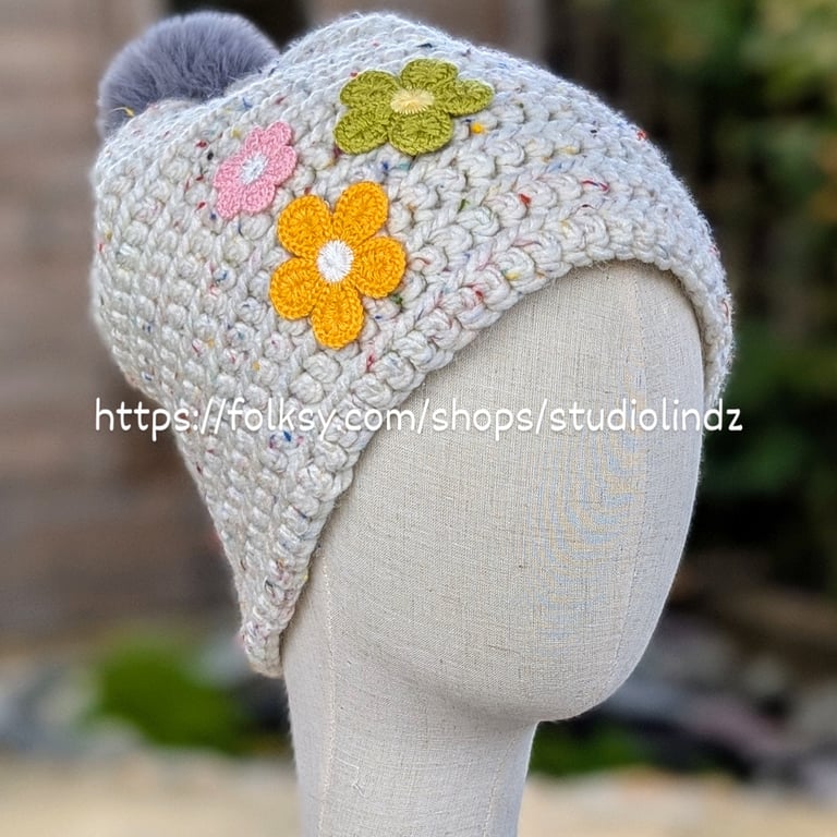 Crochet Slouch Beanie Hat