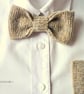 Scottish wool suit accessories - Men's fashion - Bow and pocket square gift set - Image 2