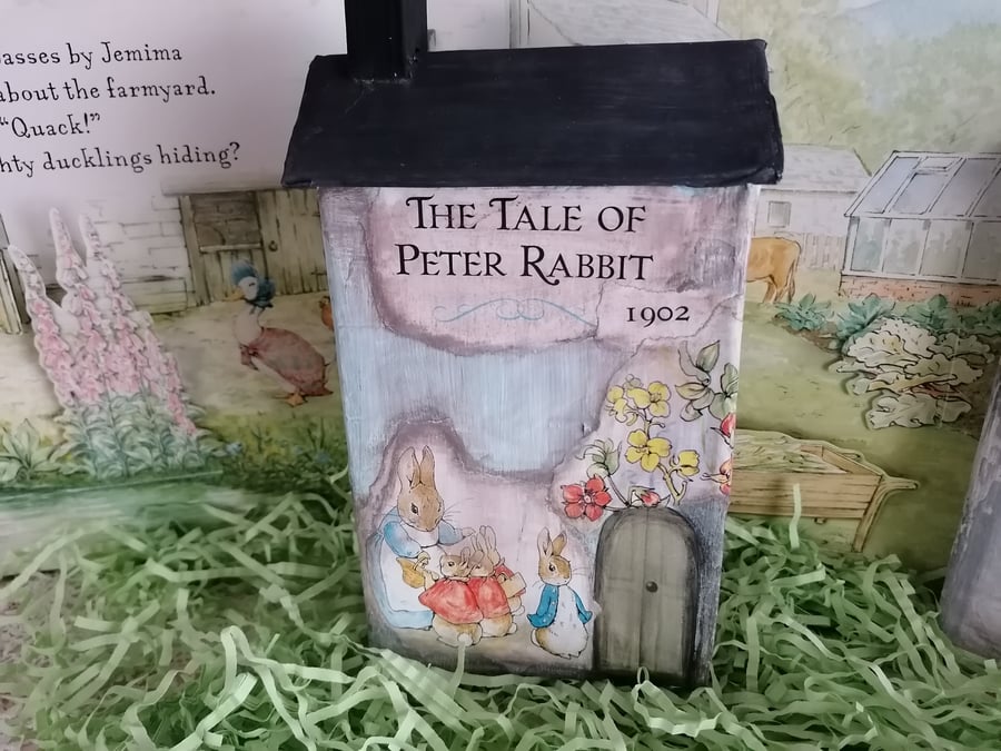 Handcrafted Paper Mache Peter Rabbit Beatrix Po... Folksy