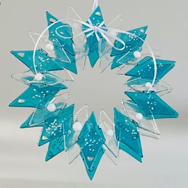 Fused glass wreath-Christmas decoration