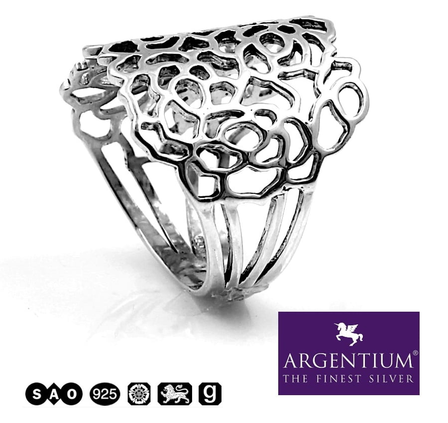 Handmade Argentium Silver Filigree ring