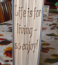Life is for living - so enjoy! CUT & FOLD Book Folding Pattern - EMAILED PDF - Image 1
