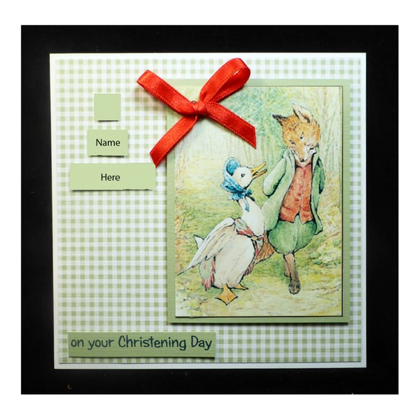 Jemima and Mr Fox Bulk Order Christening and Holy Communion Card - pack of 18
