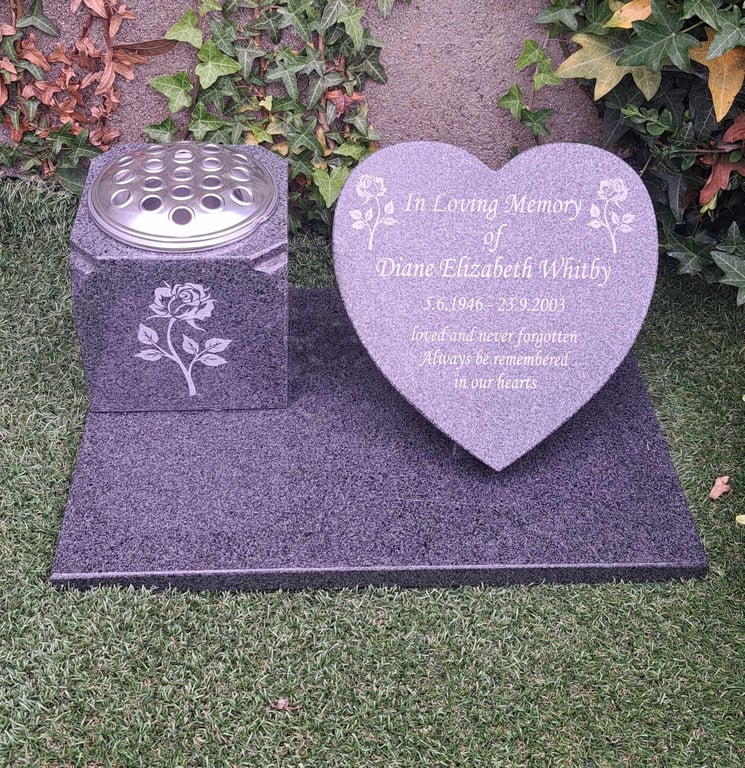 Grave Plaque Memorial Grave Marker Flat Grave Stone Marker Grave Vase Headstone