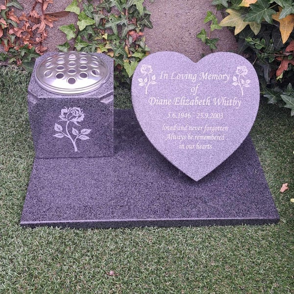 Grave Plaque Memorial Grave Marker Flat Grave Stone Marker Grave Vase Headstone