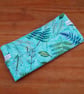 Reusable Fabric Gift Bag - Aqua Botanical Leaf Drawstring Bag - Image 8
