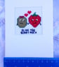  Handmade Love Note, Whimsical Greeting for Couple, Handmade Cross Stitch Card - Image 6