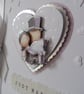 Heart  Just Married Wedding Card - Image 2