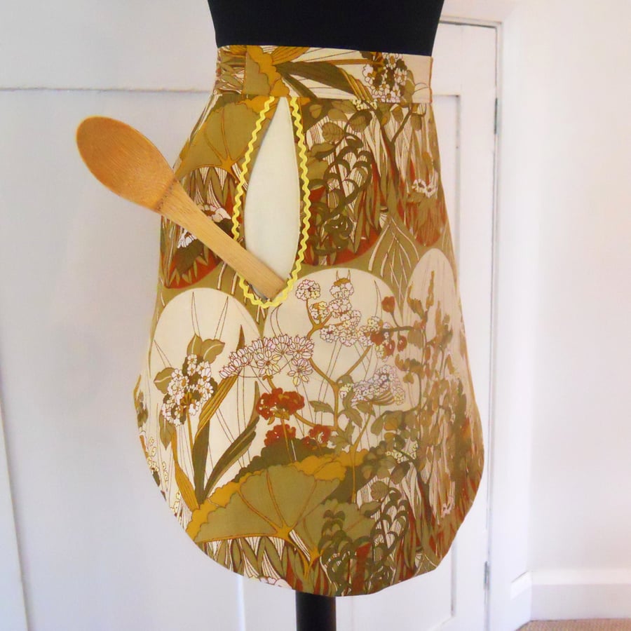 Vintage Fabric Retro Apron