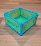 Small tray for small desk items - lime green and bright blue - Image 2