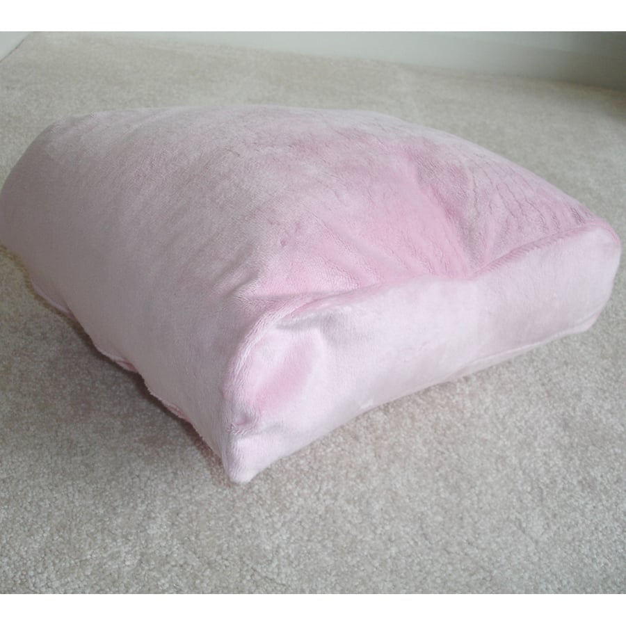 Tempur Original Contour Travel Neck Pillow Cover Orthopaedic Fleece Pink