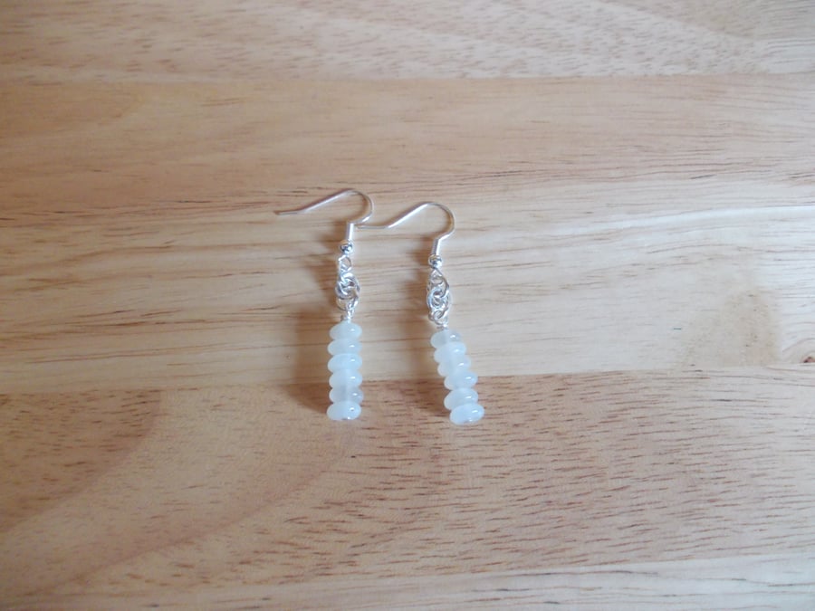 Moonstone drop earrings