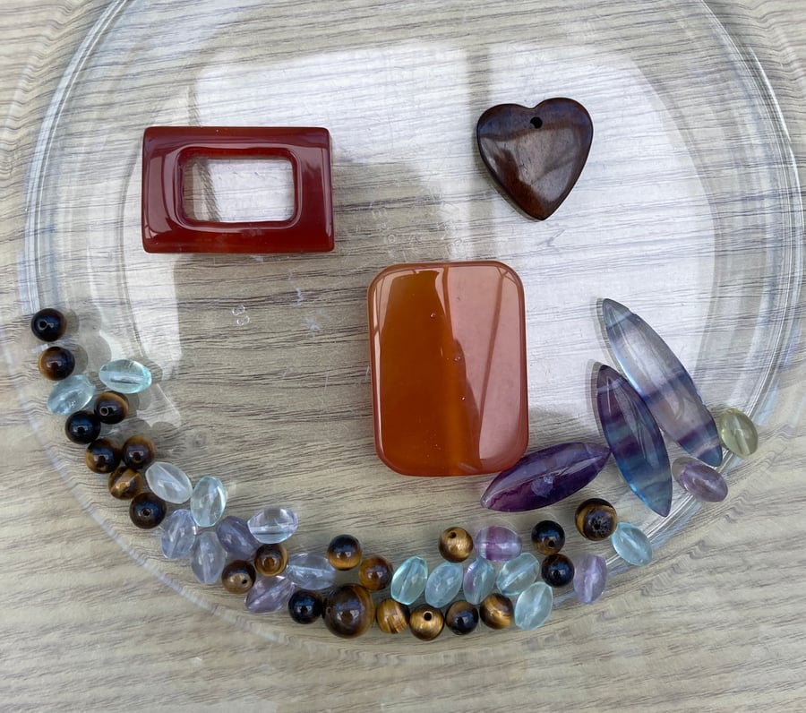 Gemstone Beautiful Bundle! Mixed Gemstone Beads for Jewellery or Craft Designers