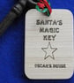 Magic key for Father Christmas with personalised key fob with childs name - Image 3