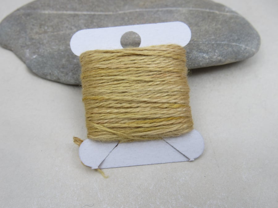 15m Natural Dye Old Gold Heather Pure Silk Embroidery Thread