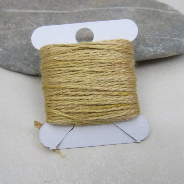 15m Natural Dye Old Gold Heather Pure Silk Embroidery Thread