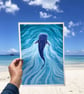 Whale Shark Illustrated Art Print - Image 5