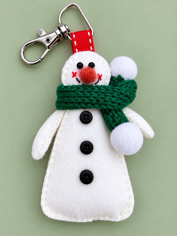 Handmade Felt Keyring or Bag Charm