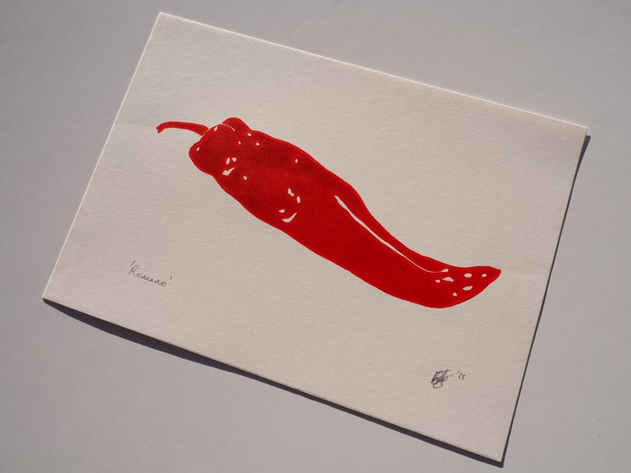 Romano Pepper Original Handprinted Artwork