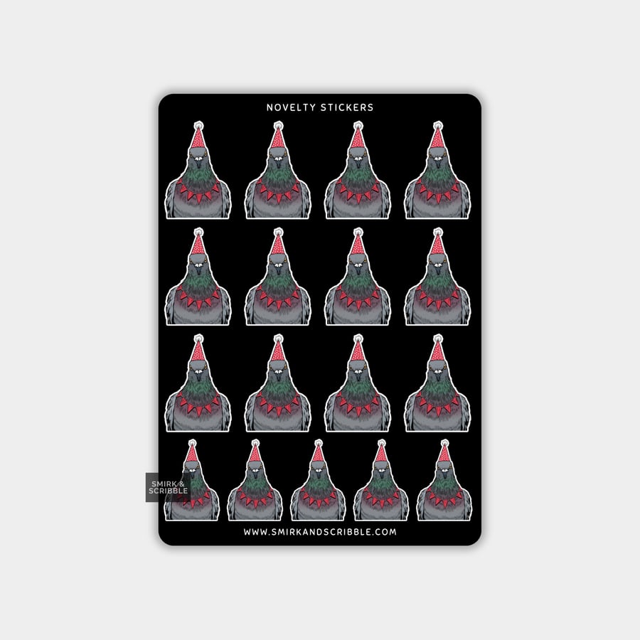 Funny Vinyl Sticker Sheet For Adults - Grumpy Pig - Folksy