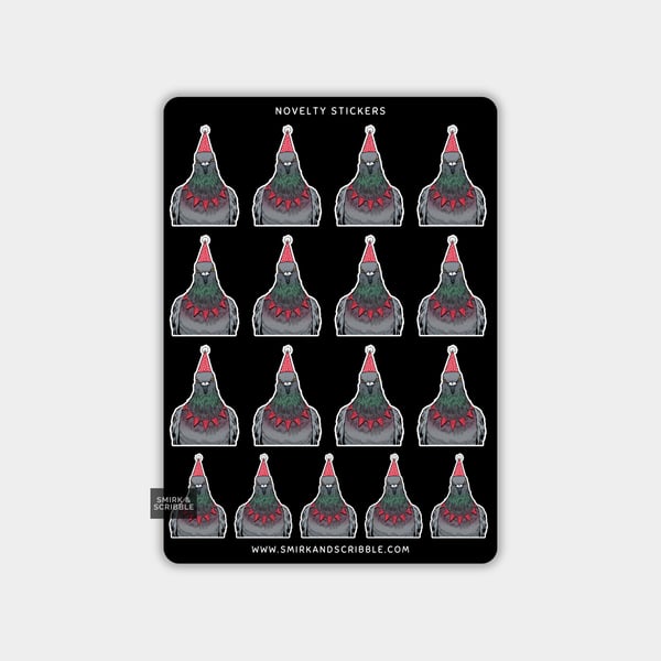 Funny Vinyl Sticker Sheet For Adults - Birthday Pigeon